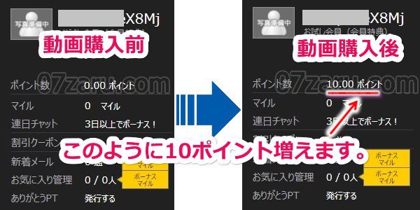hey動画を1本購入してdxliveの10ポイントを増やす手順11