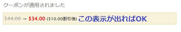 一本道のクーポン利用方法3【クーポンが適用された画面】