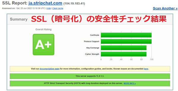 stripchatで採用されてるSSLの機密性・安全性評価